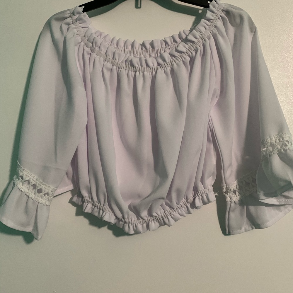 White off the shoulder